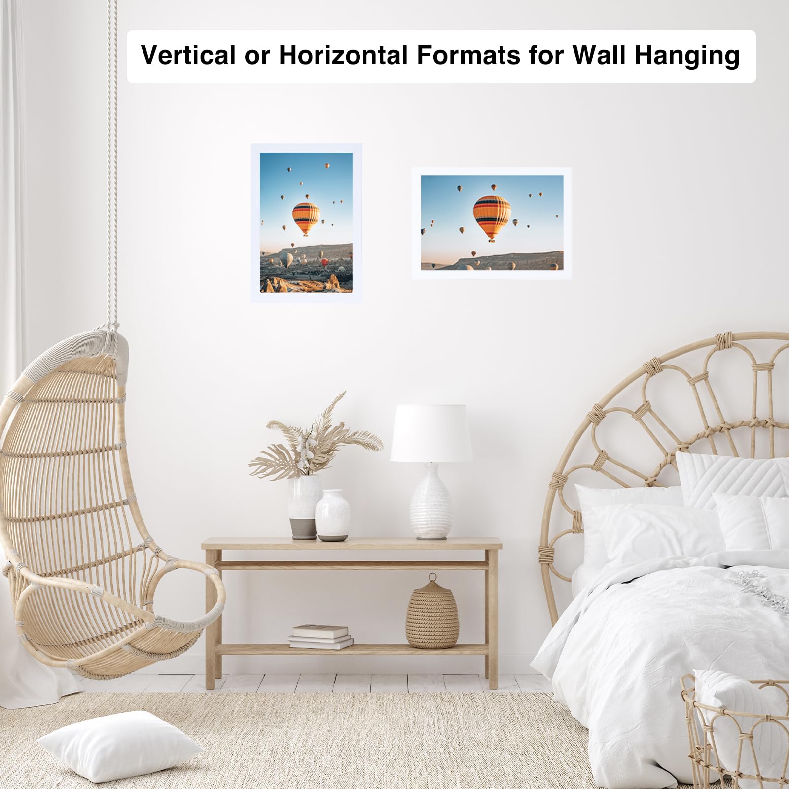 JCJMY 8x12 Picture Frame Set of 2 White for Wall Hanging or Tabletop- Wall Mounting Horizontally or Vertically, 8 x 12 Wall Gall